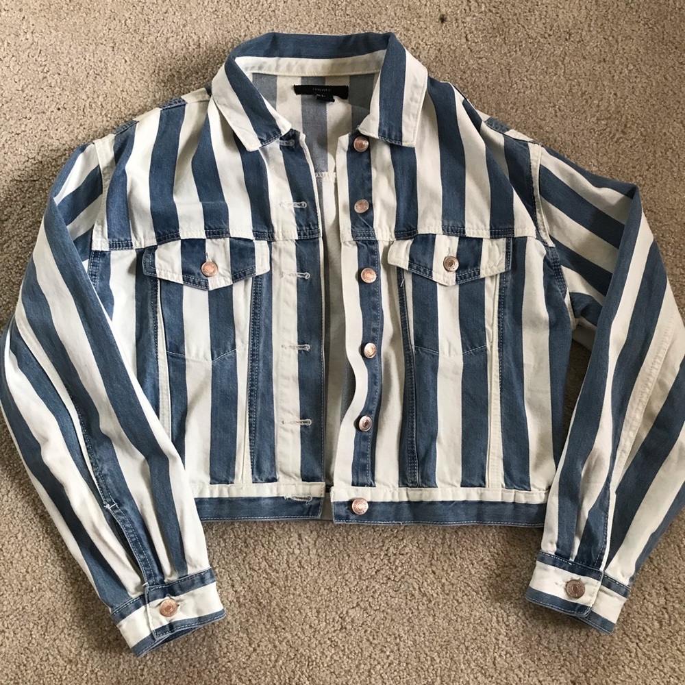 Pinstripe Jean/denim jacket